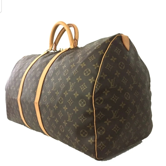 LOUIS VUITTON LV Boston Keepall 60 Travel Handbag Signature France - Picture 5 of 11